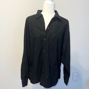 Women's Black Button Down Shirt